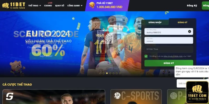 Các bước đăng ký tài khoản đại lý tại nhà cái 11bet