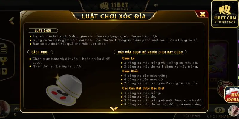 Luật chơi xóc đĩa cơ bản mà khách hàng cần nắm được