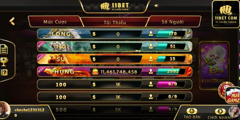 Quy trình tham gia trải nghiệm xóc đĩa tại 11bet